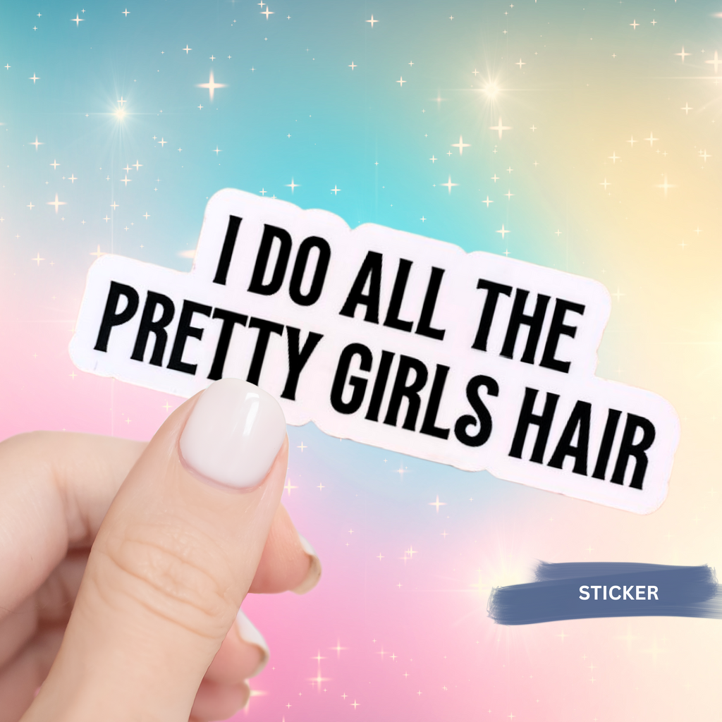 Professional Hairstylist Vinyl Sticker Black Water Resistant Design Premium Quality Material Four Inch Size Salon Window Display Car Bumper Application Business Branding Tool Perfect Stylist Gift Idea Custom Text Message Professional Beauty