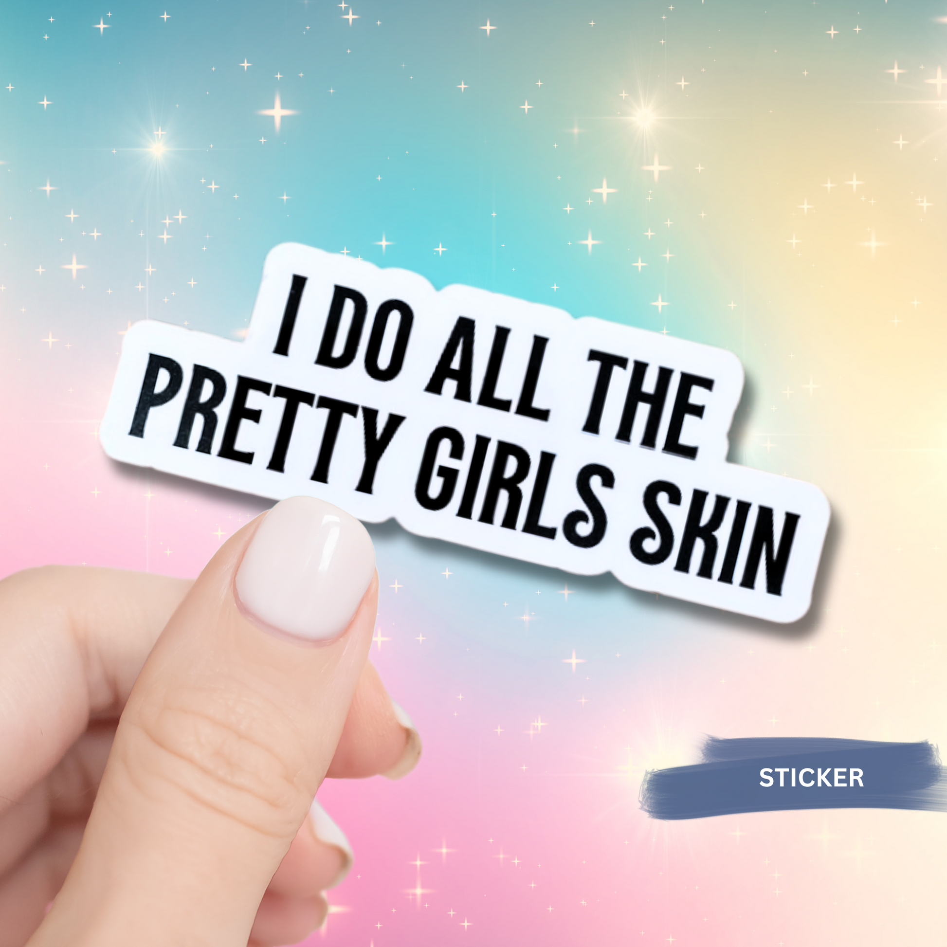 Professional Esthetician Vinyl Sticker Workspace Beauty Design Four Inch Water Resistant Adhesive Black White Text Layout Salon Wall Display Premium Quality Material Indoor Rated Beauty Professional Gift Skincare Expert Present Modern Style