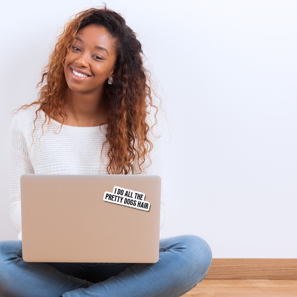 Professional Dog Groomer Sticker Water Resistant Vinyl Design Black Vehicle Window Decal Premium Quality Business Display Salon Shop Signage Laptop Accessory Perfect Size Professional Grade Easy Application Smooth Surface Single Color