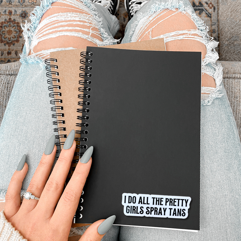 Spray Tan Artist Vinyl Sticker Professional Business Display Text Design Graphics Quality Construction Water Resistant Material Salon Equipment Marking Modern Style Advertisement Solution Durable Indoor Application Commercial Grade Product