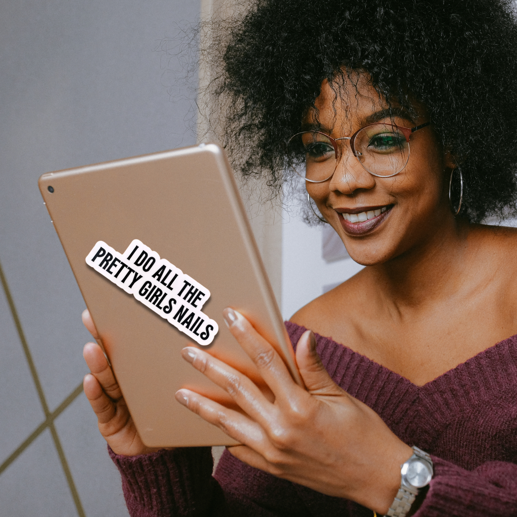 Nail Technician Vinyl Sticker Professional Beauty Salon Equipment Water Resistant Design Black Text Humor Quote Tool Bottle Laptop Decoration Premium Quality Material Long Lasting Application Easy Install Workspace Accessory Perfect Gift