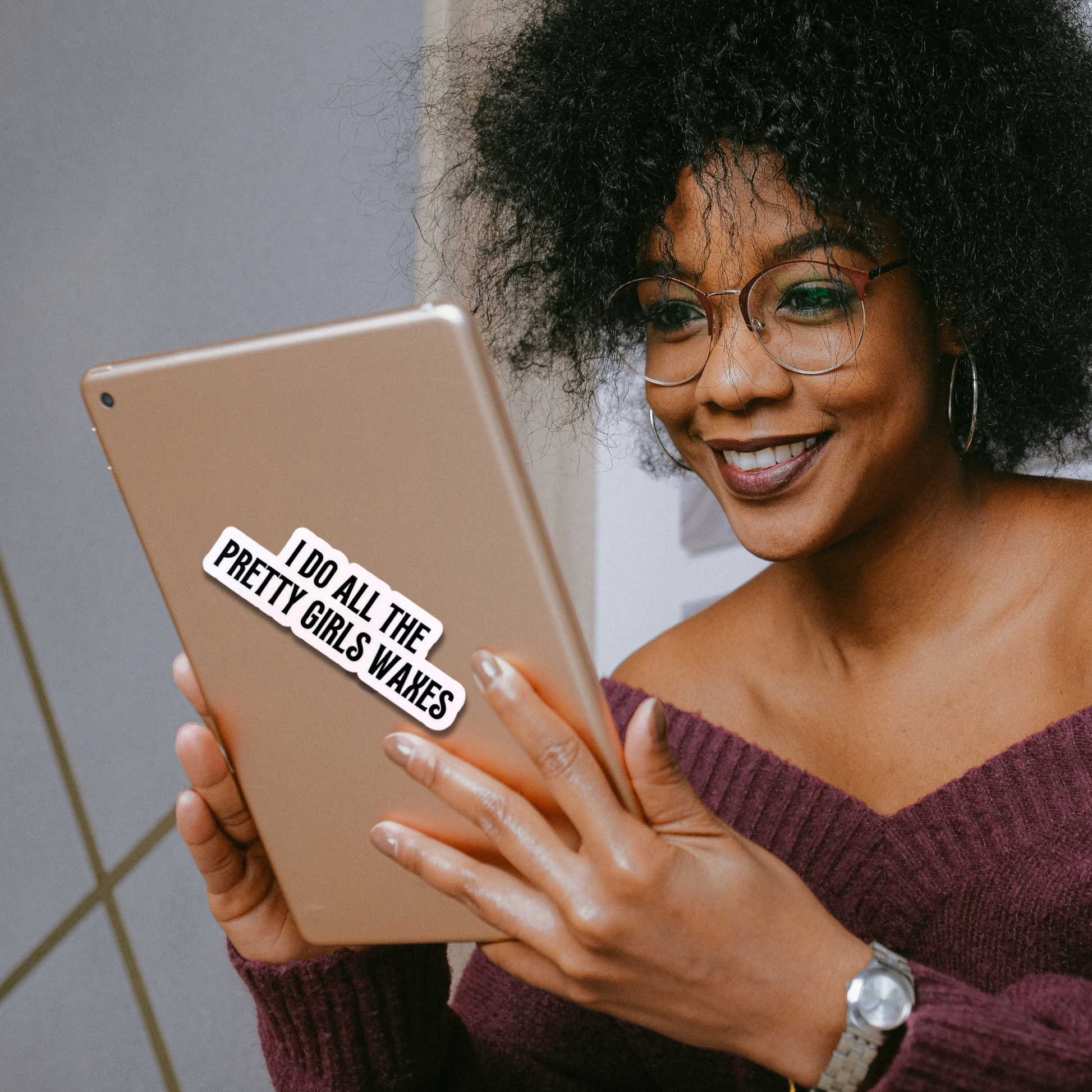 Wax Artist Sticker Professional Vinyl Decal Black White Design Water Resistant Material Beauty Workspace Accessory Esthetician Gift Idea Spa Professional Display Studio Decoration Premium Quality Construction Smooth Surface Application