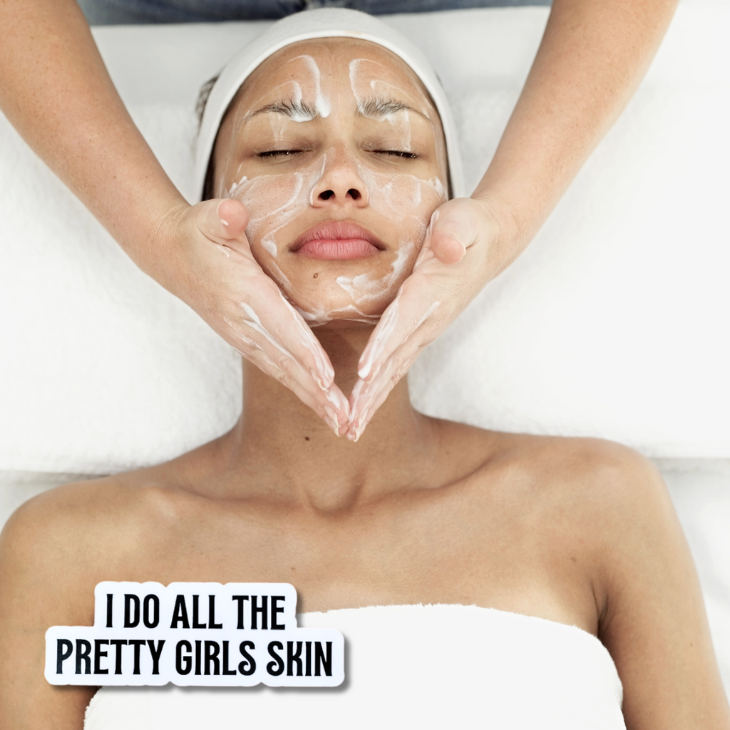 Professional Esthetician Vinyl Sticker Workspace Beauty Design Four Inch Water Resistant Adhesive Black White Text Layout Salon Wall Display Premium Quality Material Indoor Rated Beauty Professional Gift Skincare Expert Present Modern Style