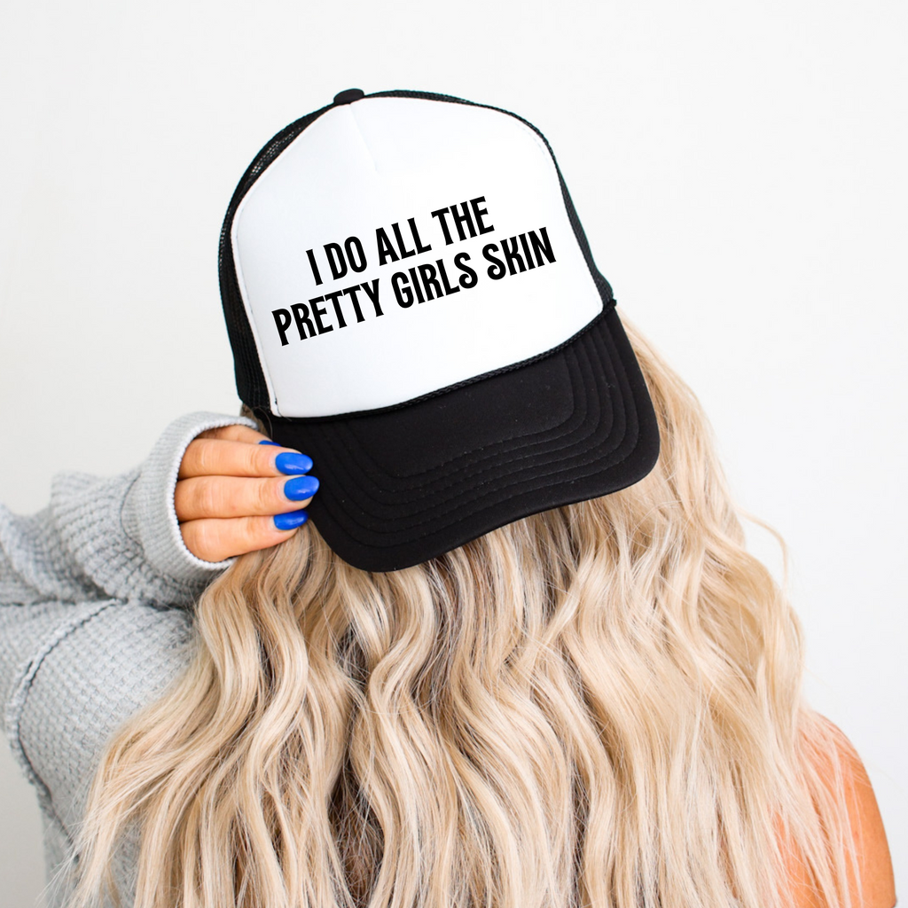 Professional Esthetician Hat Trendy Trucker Style Baseball Cap Beauty Industry Uniform Essential Salon Staff Accessory Stylish Work Wear Fashion Forward Design Multiple Color Options Perfect Career Gift Graduation Present Beauty