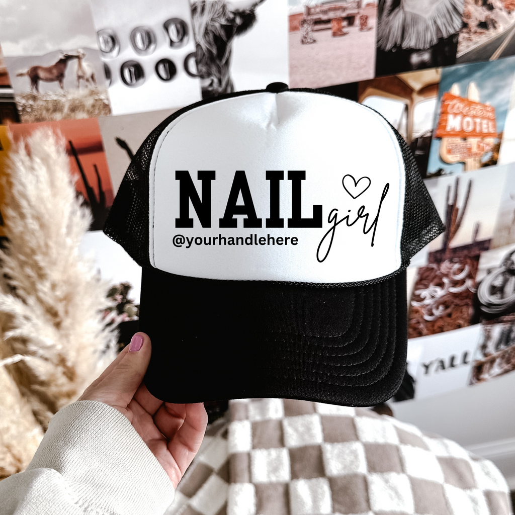 Custom NAIL Girl Trucker Hat