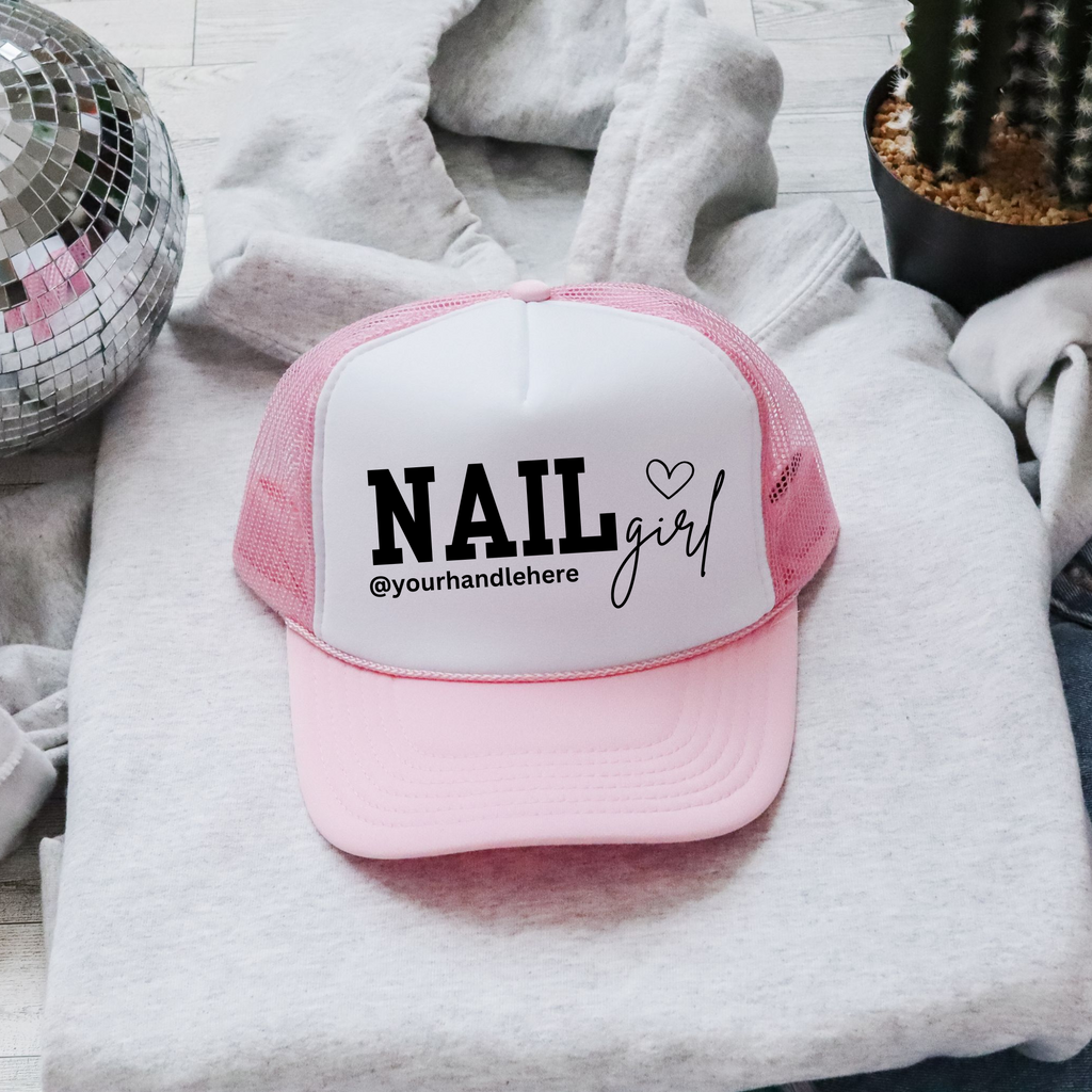 Custom NAIL Girl Trucker Hat