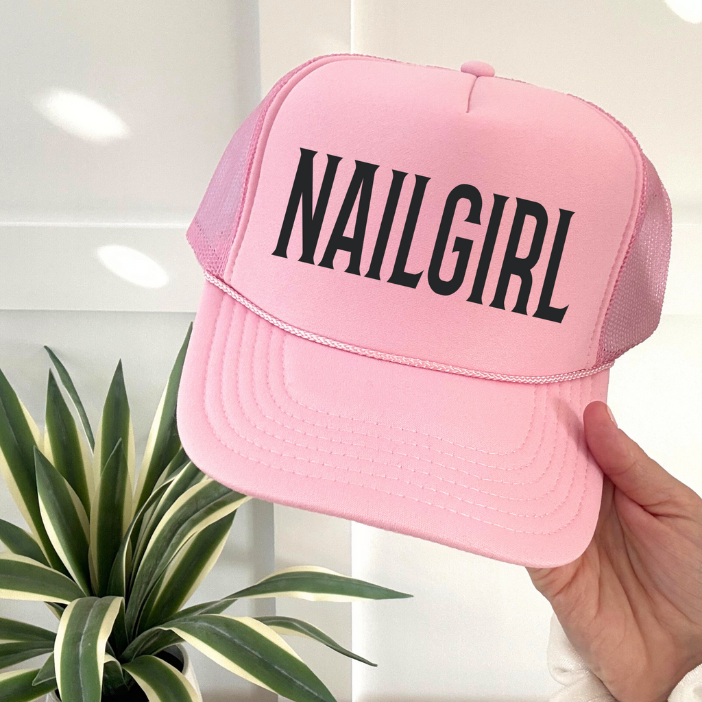 NAILGIRL Baseball CapNail Artist HatNail Tech Trucker HatSalon Worker Baseball CapBeauty Professional HeadwearFashion Forward Trucker StyleWork Uniform AccessoryQuality ConstructionComfortable Daily WearPerfect Professional Gift Idea