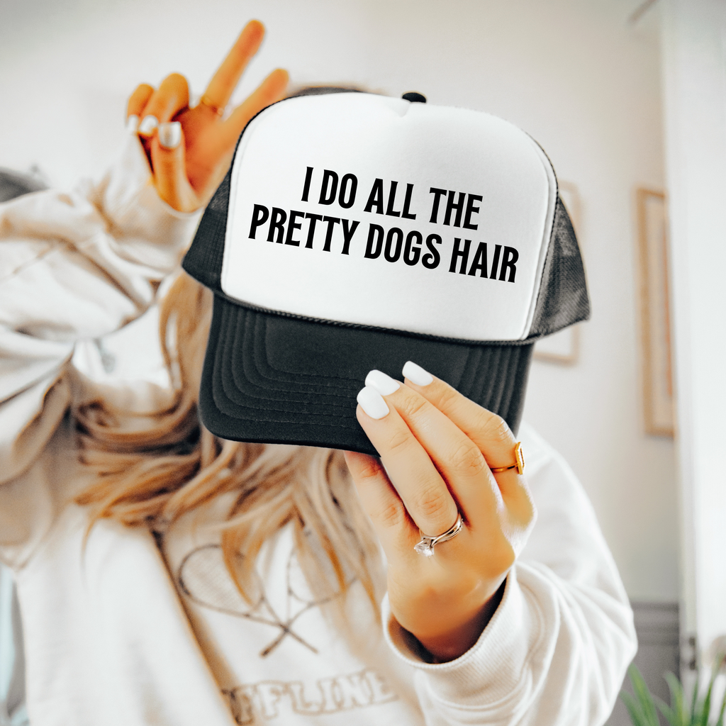 Professional Dog Groomer Hat Work Wear Baseball Cap Adjustable Fit Salon Style Accessory Pet Stylist Essential White Base Design Custom Text Print Premium Quality Construction Comfortable Daily Wear Perfect Professional Look Modern Fashion