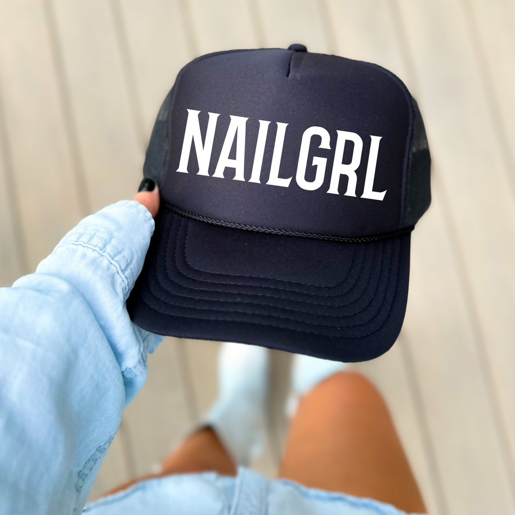 Professional Nail Tech Hat Mesh Trucker Cap Adjustable Work Wear Accessory Salon Style Essential Beauty Professional Gear Summer Comfort Design Multiple Color Options Perfect Fit Construction Stylish Fashion Statement Professional Look