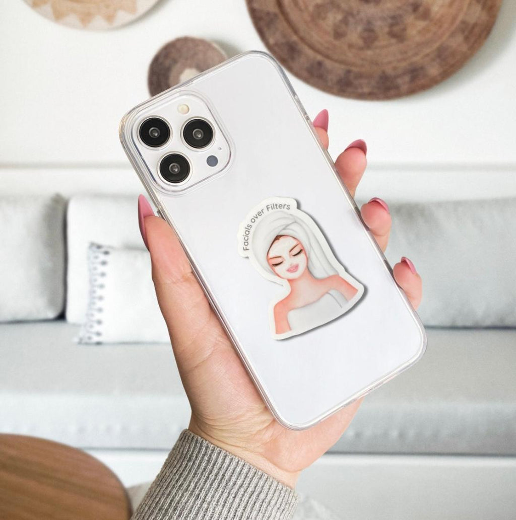 Facials Over Filters Sticker
