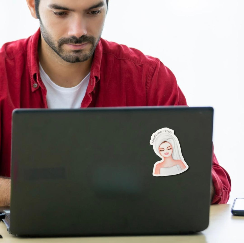 Facials Over Filters Sticker